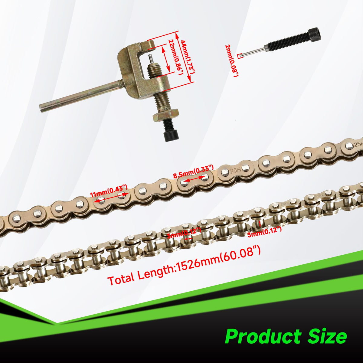 XIKOBY chain installed on a Razor MX650 improving drivetrain fit