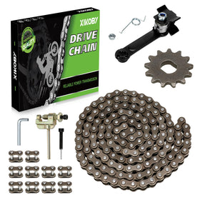 XIKOBY kit front packaging showing full drivetrain set and easy identification benefit