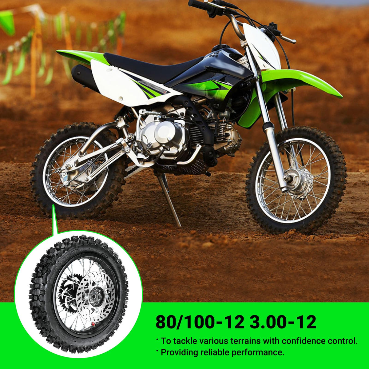XIKOBY knobby tread close-up illustrating superior off-road traction