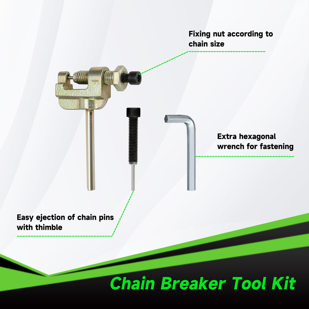 XIKOBY chain measured with ruler to show adjustable length