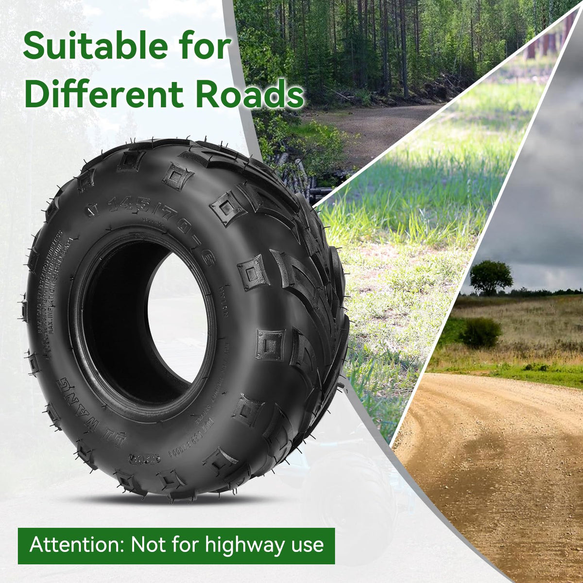 XIKOBY tire on dirt trail showing stable handling and grip benefit
