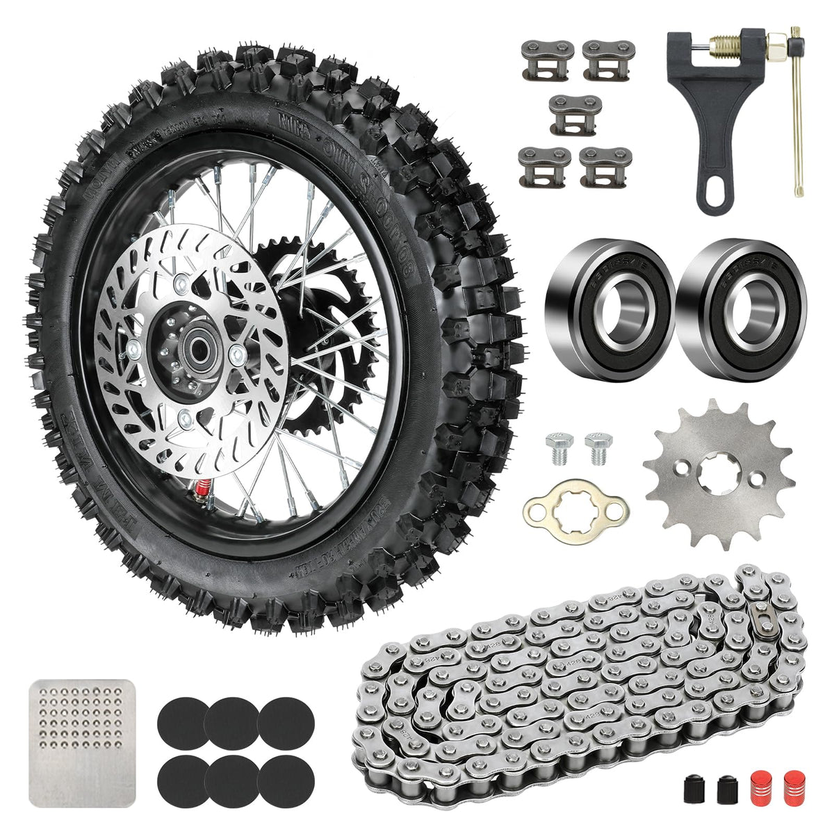 XIKOBY assembled rear wheel front view showing ready-to-install convenience
