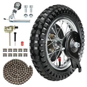 XIKOBY rear wheel assembly front view showing ready-fit replacement benefit