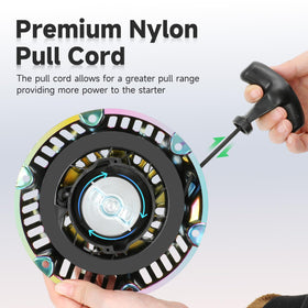 XIKOBY starter beside ruler showing compact size for correct fitment