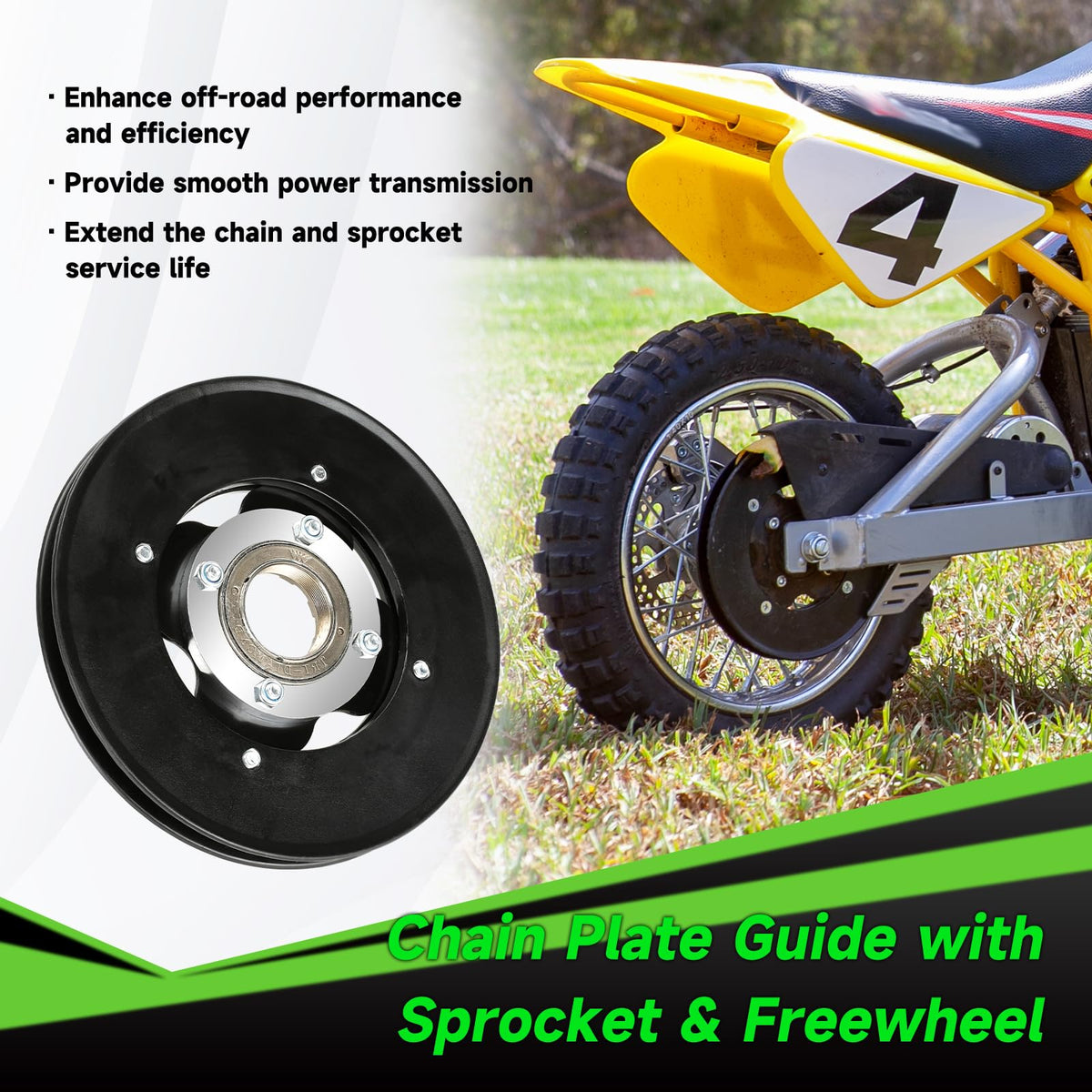 XIKOBY close-up of sprocket teeth highlighting durable profile for better power transfer