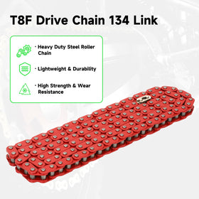 XIKOBY close-up of T8F chain links highlighting durability and smoother power transfer