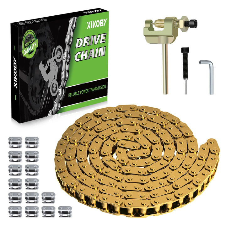 XIKOBY T8F kit packaging showing chain and tool, durable replacement
