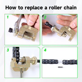 XIKOBY set of master links and hardware arranged to show repair readiness