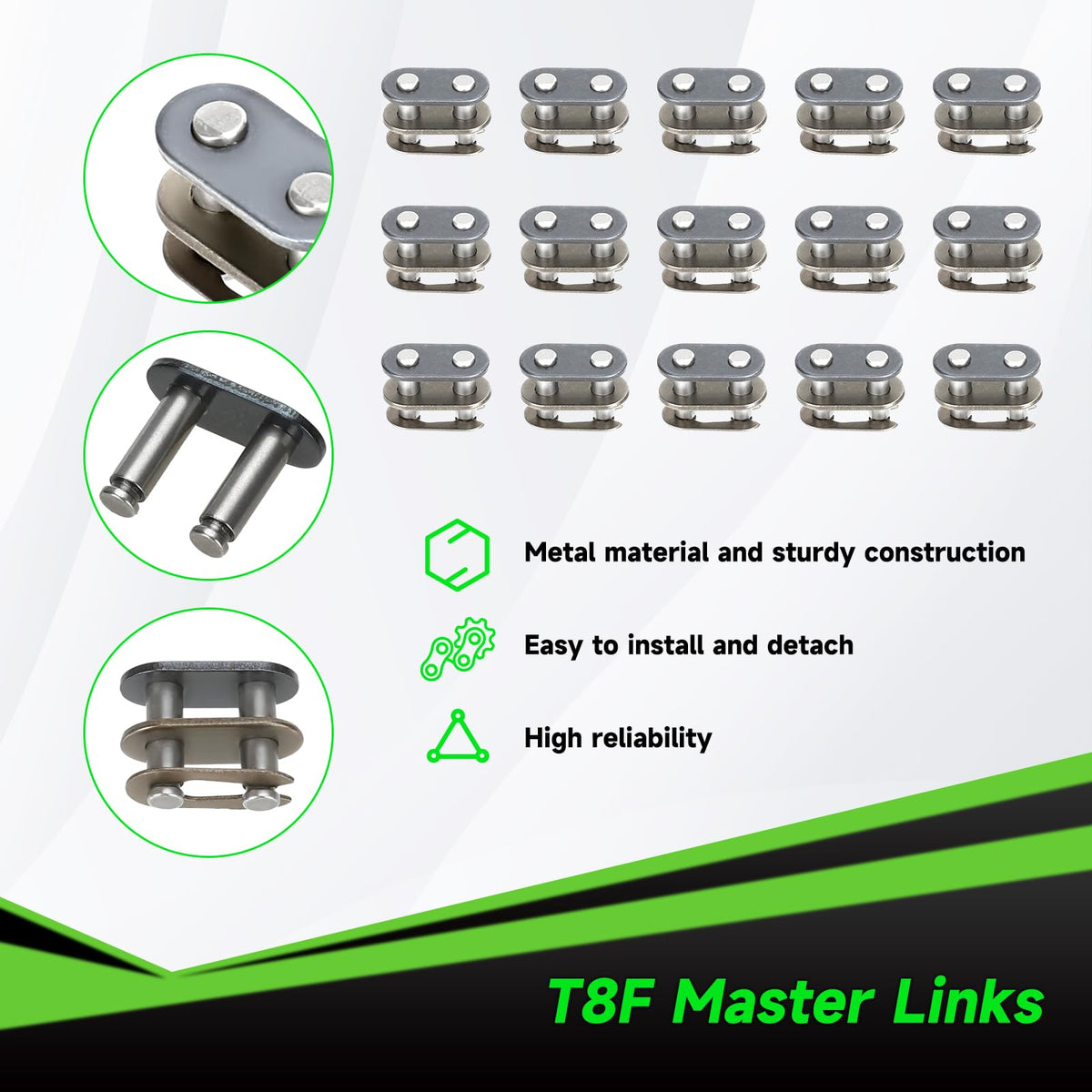 XIKOBY extra master links and small tools pictured for quick repairs