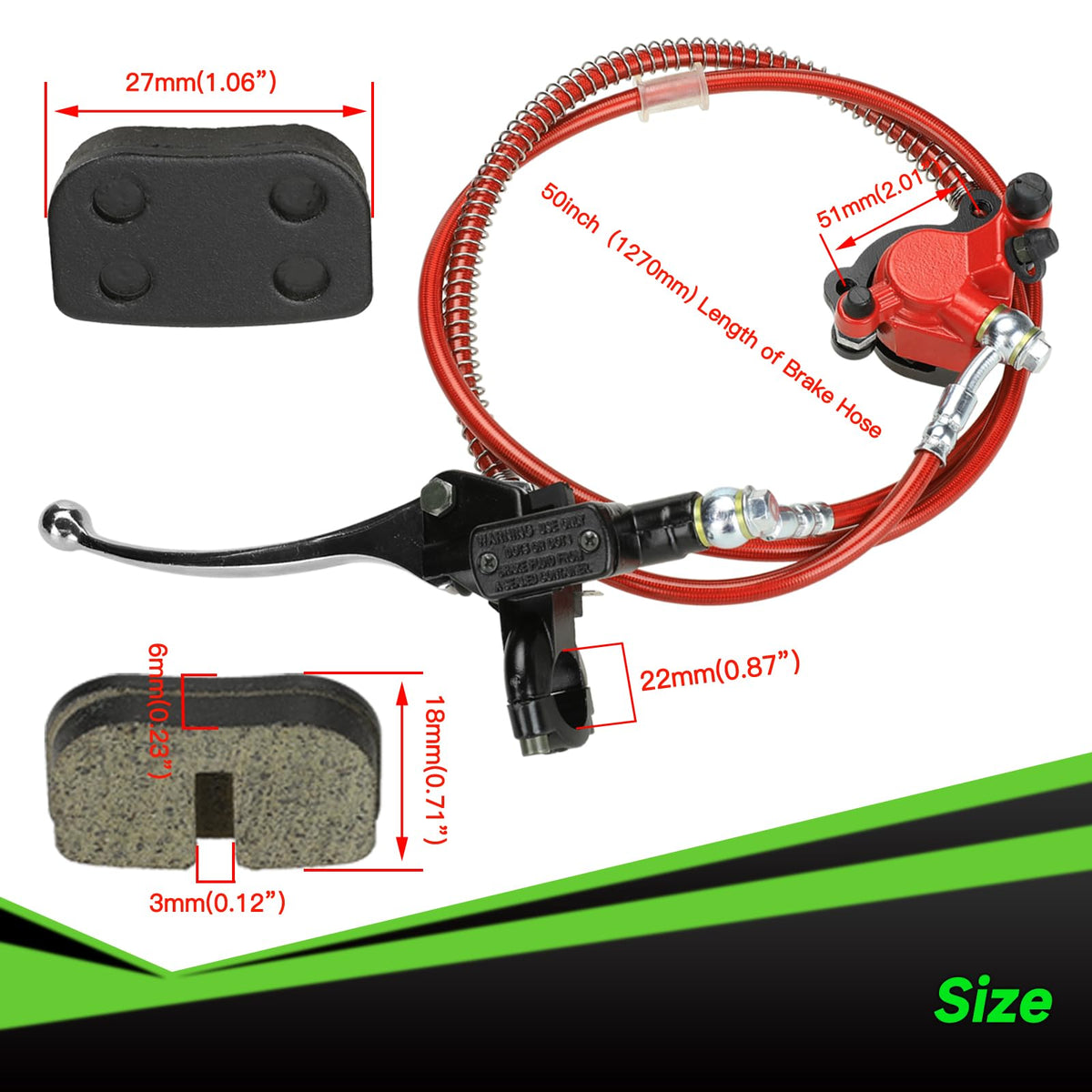 XIKOBY 7/8" throttle grip with ON/OFF switch, ergonomic control and reliable start/stop