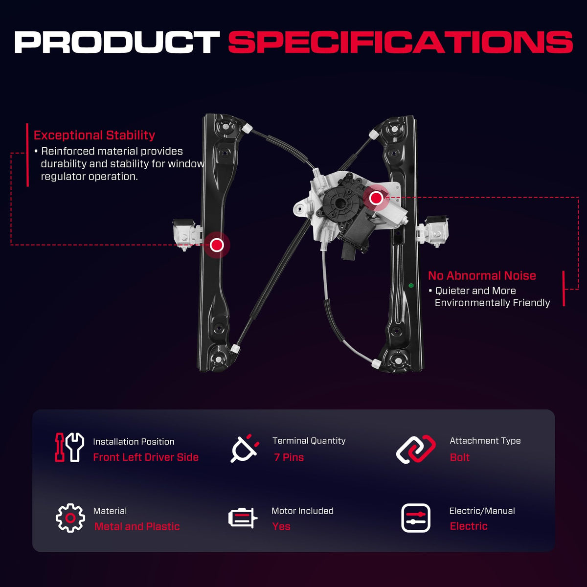 XIMAKA regulator rail detail illustrating sturdy construction and smooth operation