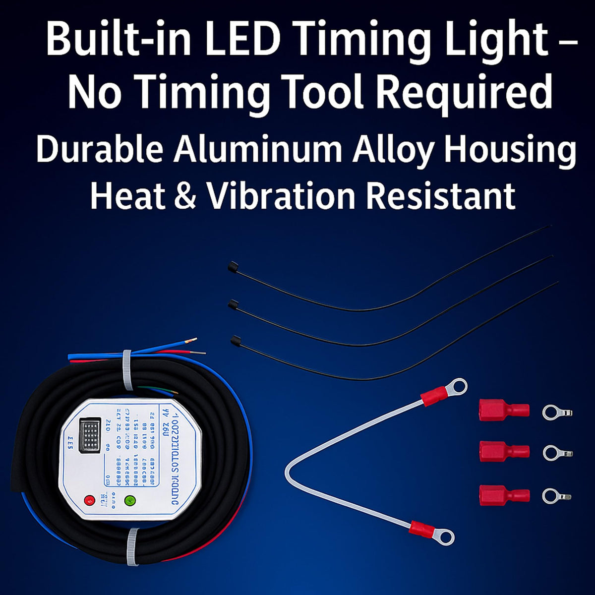 XinDeLeiHuan LED timing indicator closeup aiding accurate static timing setup
