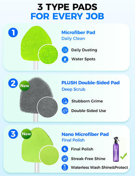 XINDELL nano-fiber pad detail highlighting deep-clean performance on grime