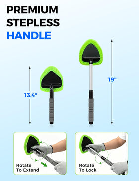 XINDELL pivoting head closeup demonstrating 180° swivel for corner access