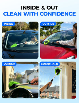 XINDELL tool positioned inside car interior for streak-free visibility benefit
