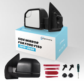 xingsichuang front view of left driver mirror showing OEM fit and finish