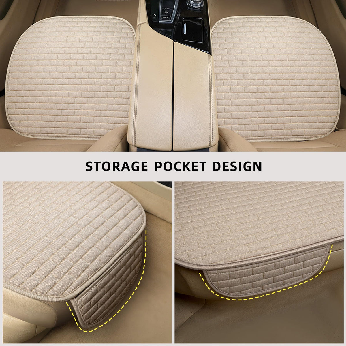 XINGSILUC storage pocket detail with phone and keys for convenient access