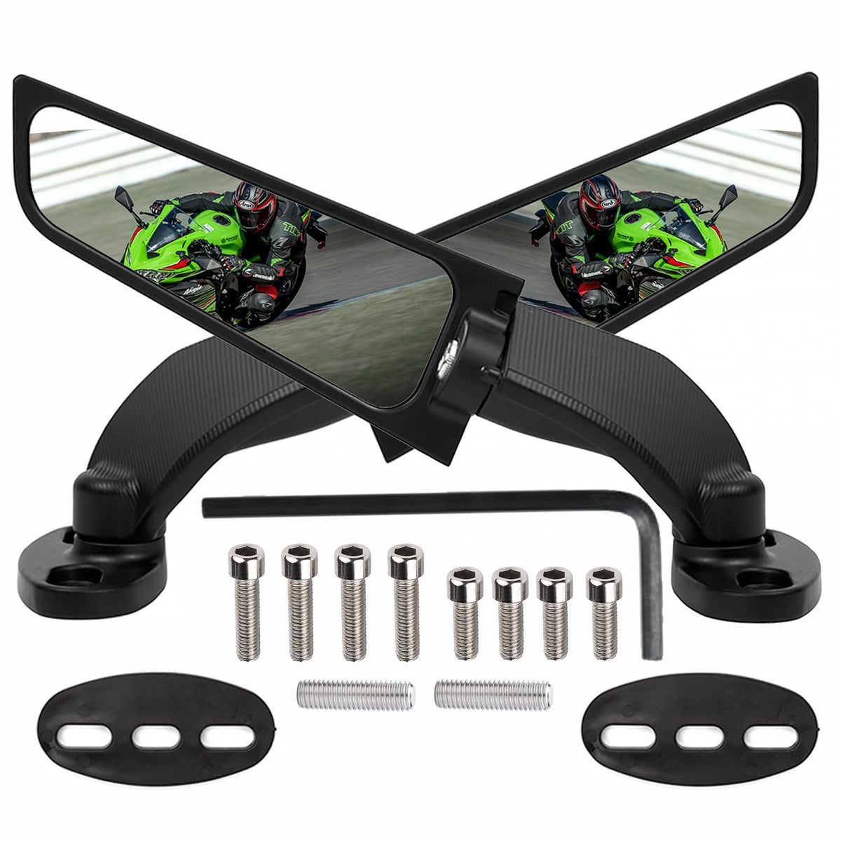 XINGWU front profile mirror showing sleek wing design and improved airflow