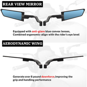XINGWU mounted on a Z900 demonstrating fitment and clearer sightlines