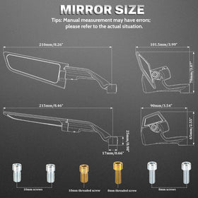 XINGWU mirror beside a hand for size scale and ergonomic fit benefit