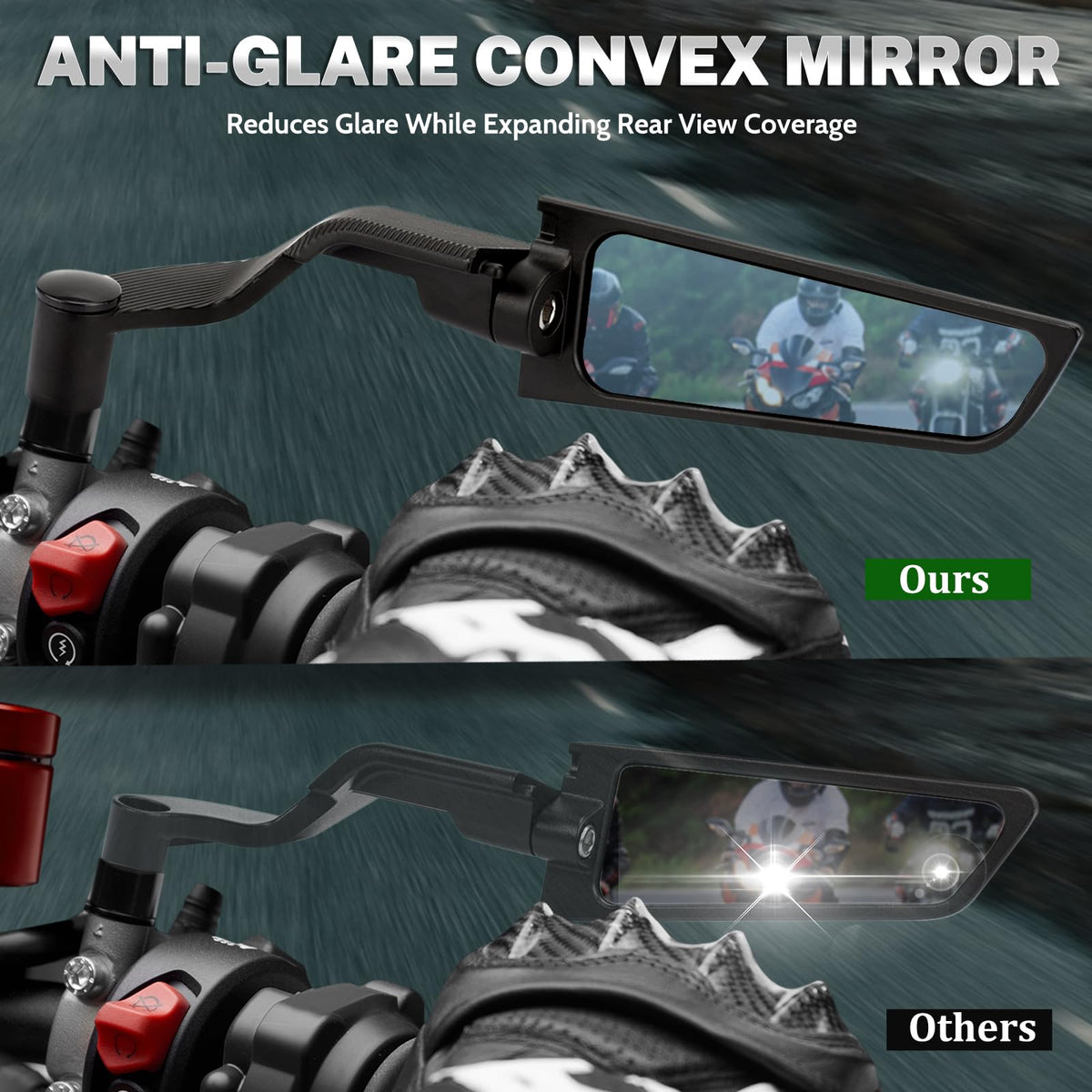 XINGWU mirror shown in wind‑wing angle for added downforce and stability benefit