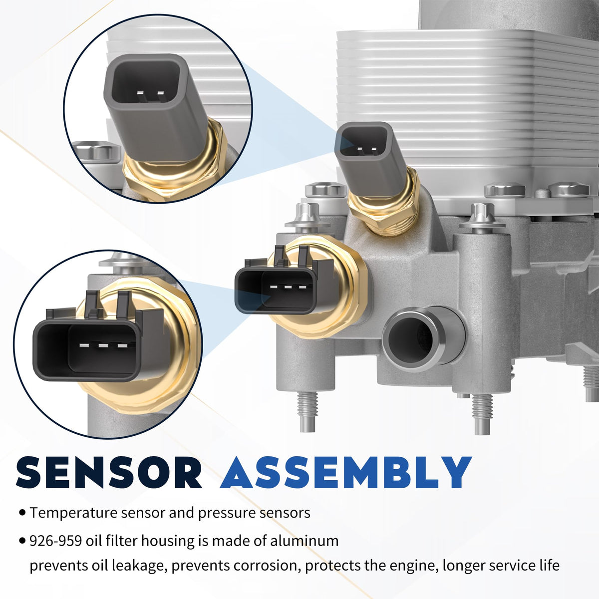 XINLIN packaged components flat lay with filter, gaskets and sensors for easy install