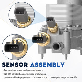 XINLIN packaged components flat lay with filter, gaskets and sensors for easy install