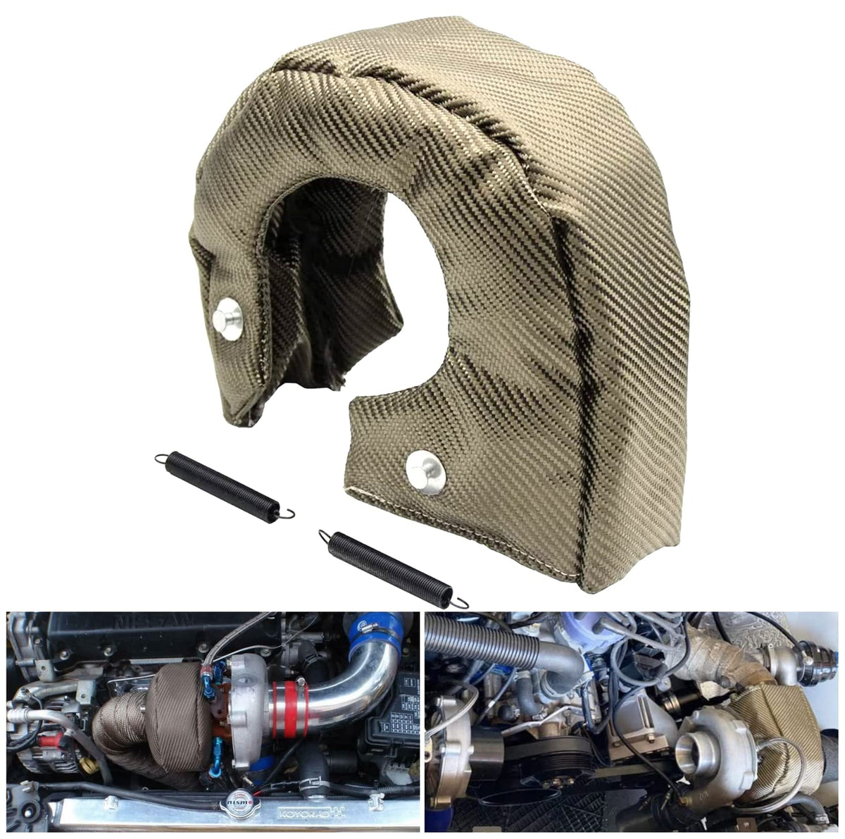 XINPENGLIU garage shot with turbo assembly showing engine bay protection