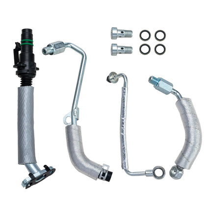 Xintre front packaging showing complete turbo line kit and clear contents benefit fit clarity