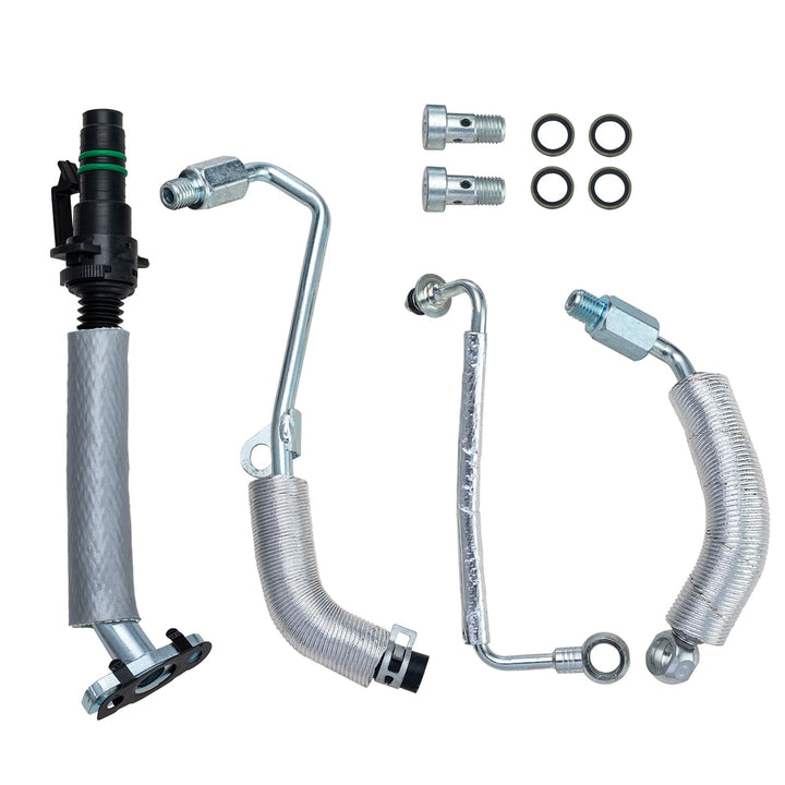 Xintre front packaging showing complete turbo line kit and clear contents benefit fit clarity
