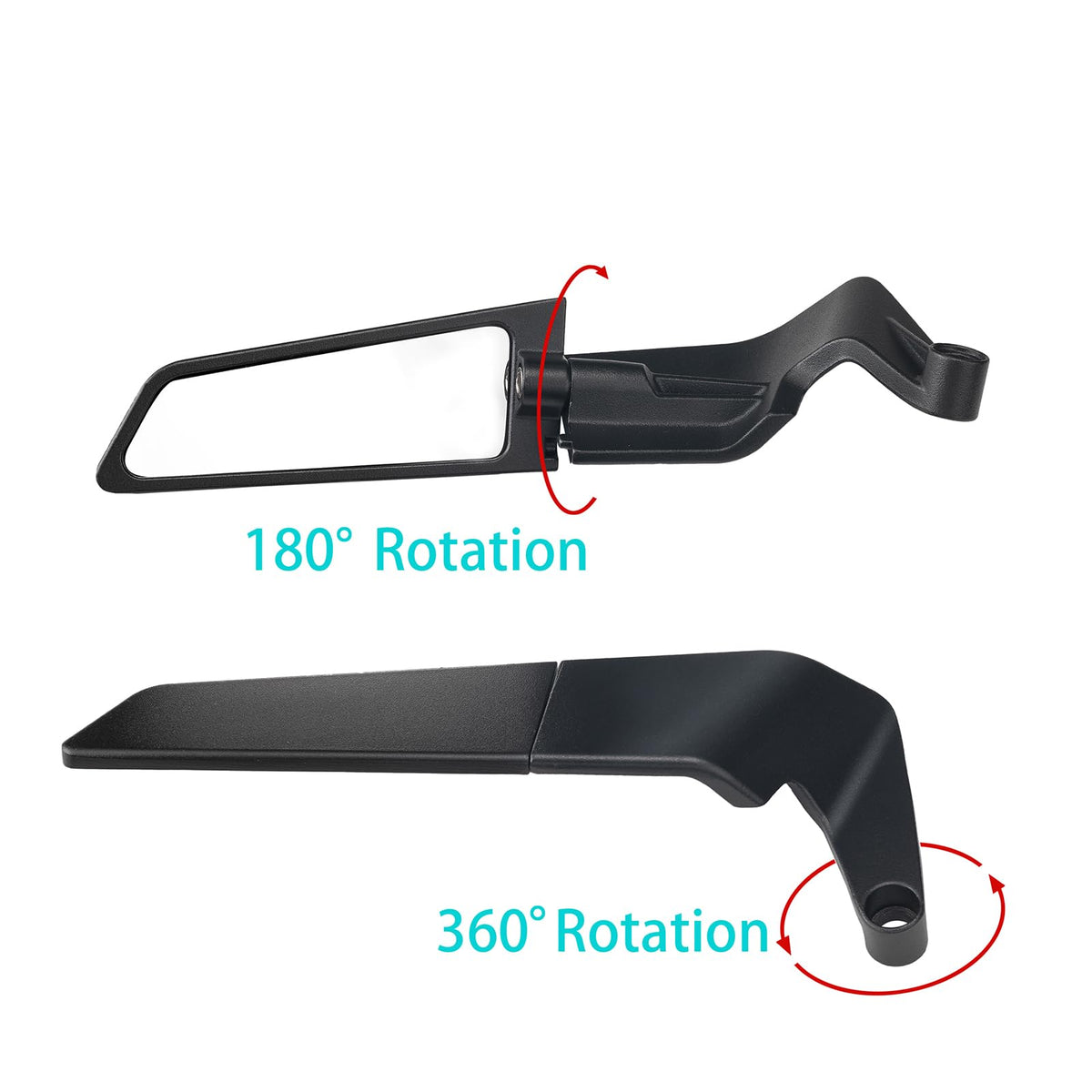 Xintre mirror mounted on Z900 showing sporty look and on-bike benefit