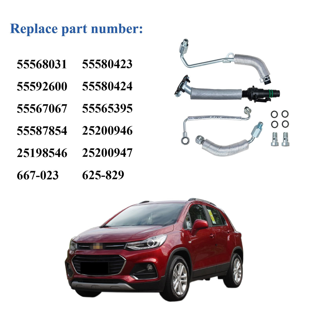 Xintre oil feed pipe detail showing connection ends for precise OEM-like fitment