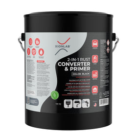 Xion Lab front label on one-gallon can showing product name and benefits