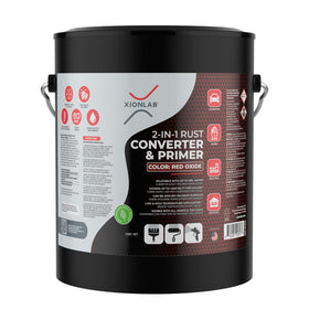 Xion Lab front label on one-gallon can showing product identity and coverage benefit