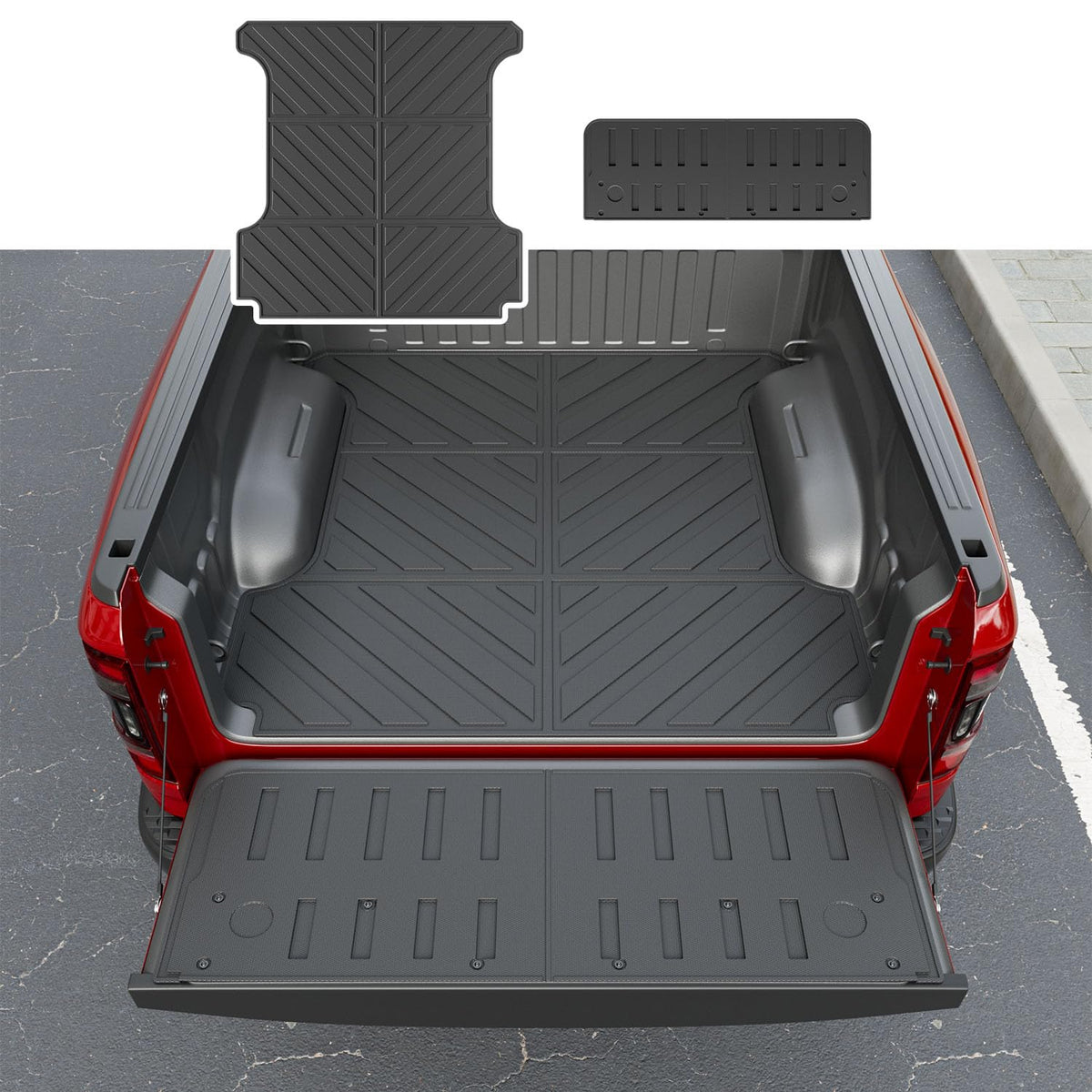 Xipoo front view installed on Ram 1500 bed showing full coverage and protection