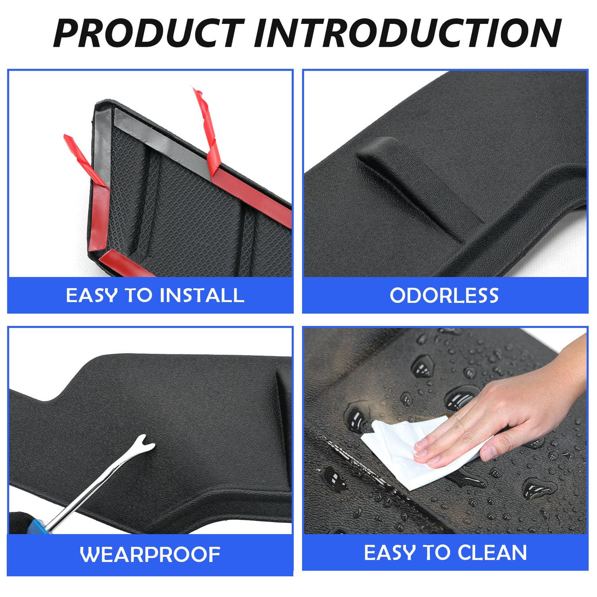 Xipoo deflector on F-150 in traffic, reducing stone chip risk