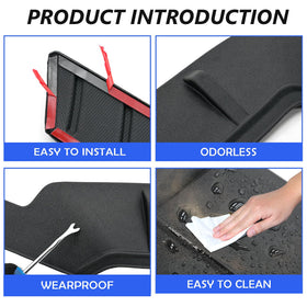 Xipoo deflector on F-150 in traffic, reducing stone chip risk