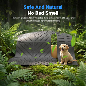 Xipoo lifestyle shot with camping gear showcasing cargo stability benefit