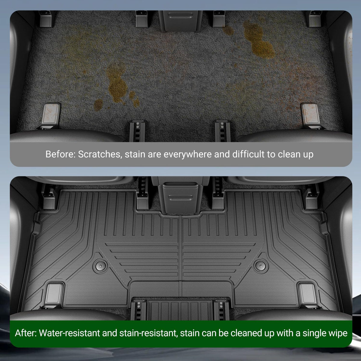 xipoqix floor mat textured TPE detail showing non-slip surface benefit