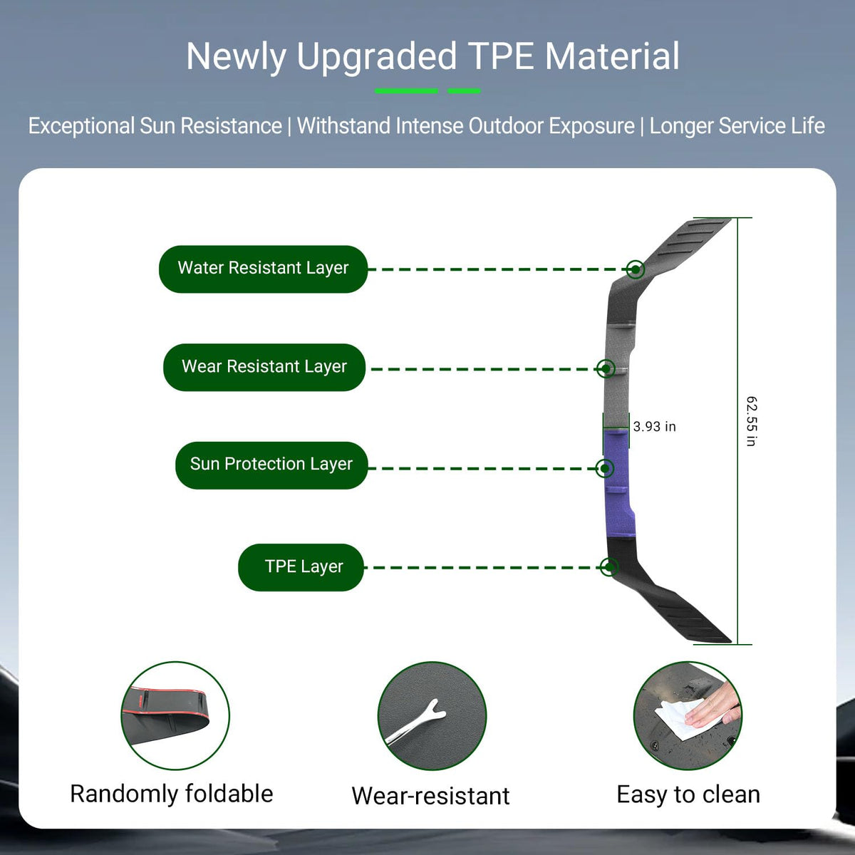 xipoqix tape adhesive back detail for easy no-drill installation