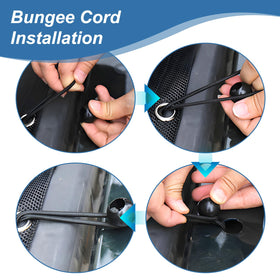 Xishuihe elastic band attachment detail showing secure tool-free fit benefit