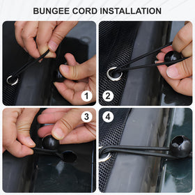 Xishuihe attachment points aligned to Jeep frame for easy tool-free installation