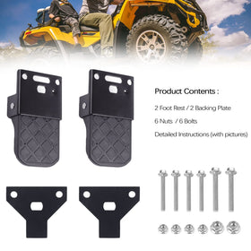 Xislet foot rest folded up against fender showing compact storage benefit