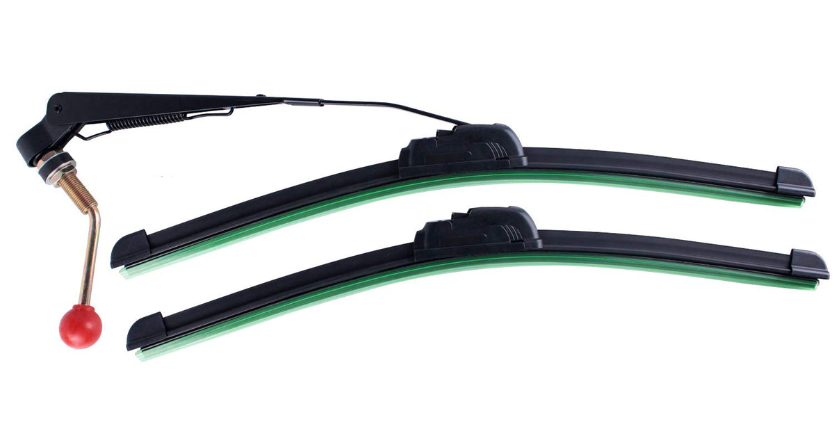 Xislet front-mounted UTV wiper showing neat installation and improved visibility