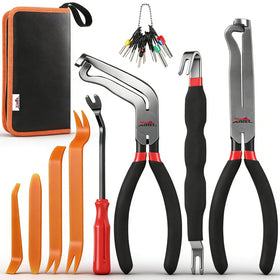 Xislet front view of complete kit showing organized tools and pouch for fast access