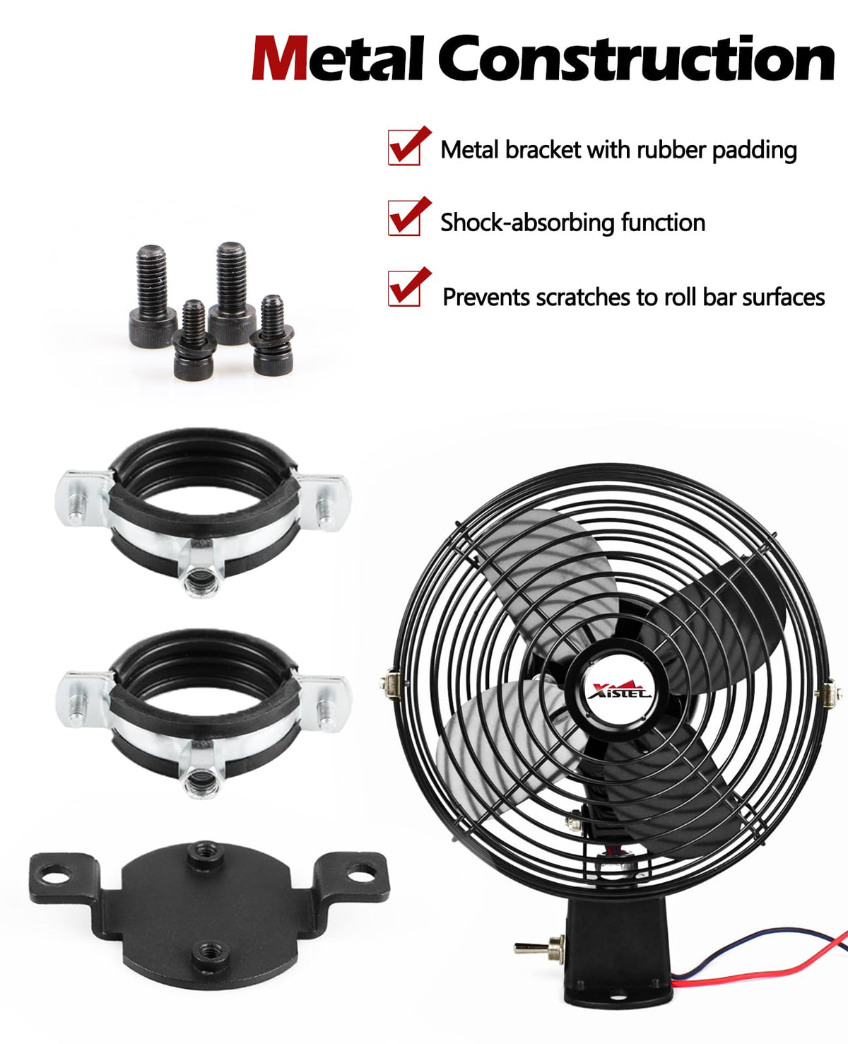 Xislet fan installed in Polaris RZR interior providing targeted cooling for driver and passenger