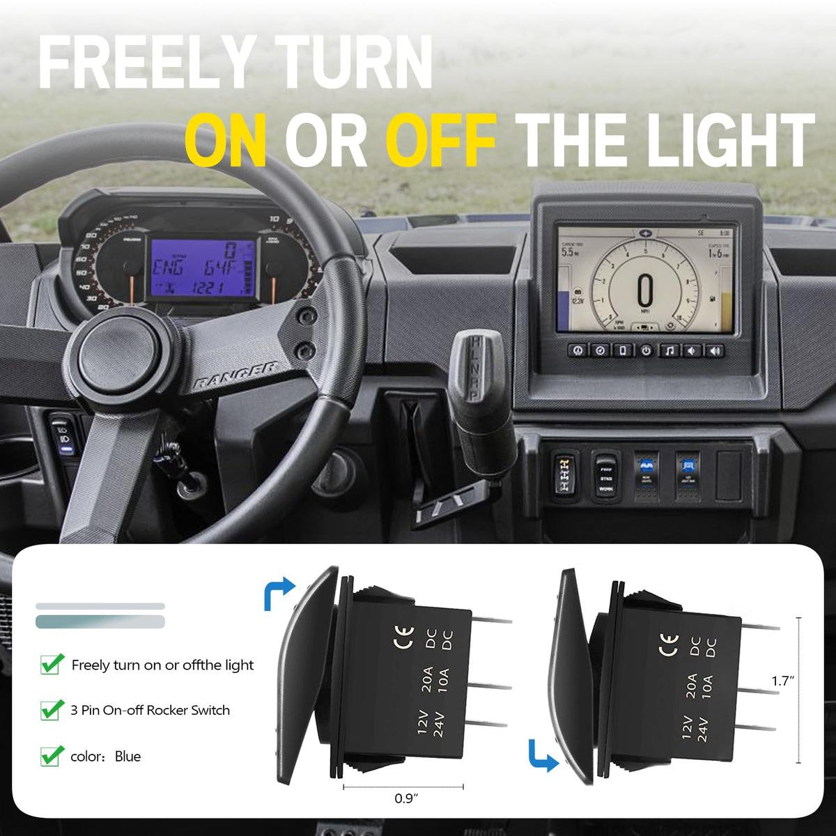 Xislet installed in a UTV dash demonstrating OEM fit and secure mounting benefit