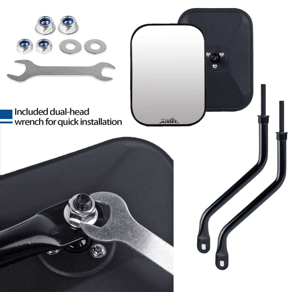 Xislet single support arm design cutting wind noise on highways