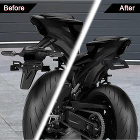 Xitomer mounted on MT-07 showing tidy license area and sportier silhouette