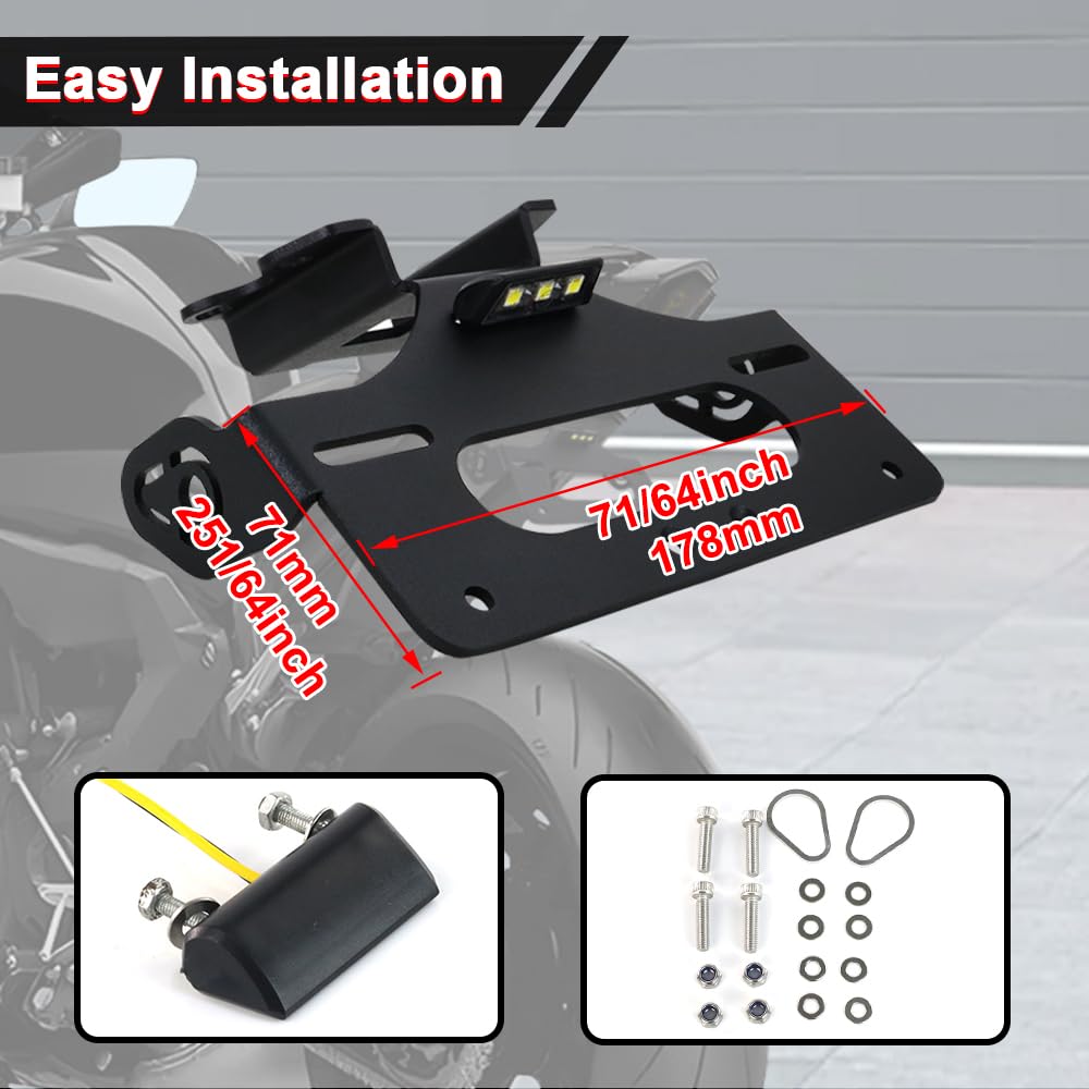 Xitomer mounted on YZF-R7 demonstrating cleaner tail and lighter appearance